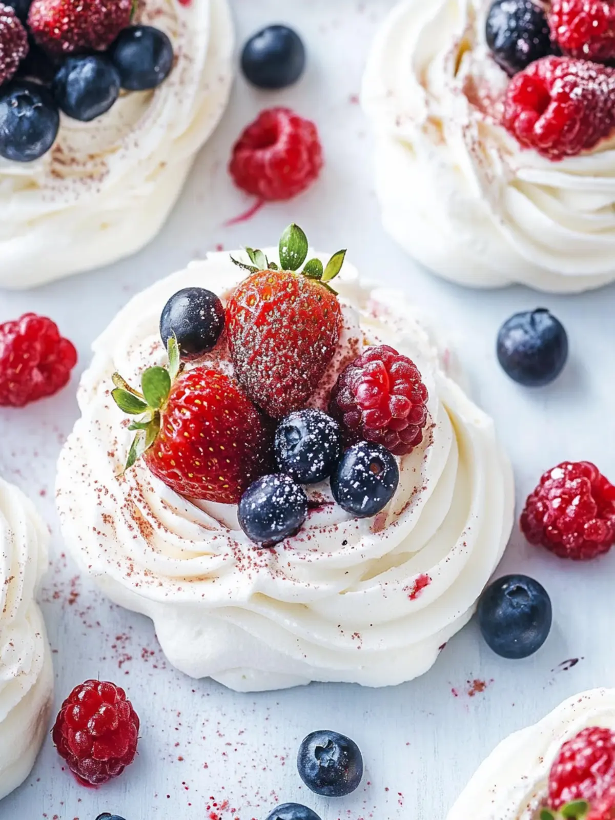 Delightful 4th of July Berries and Cream Meringue Nests 2 4th of July Berries and Cream Meringue Nests