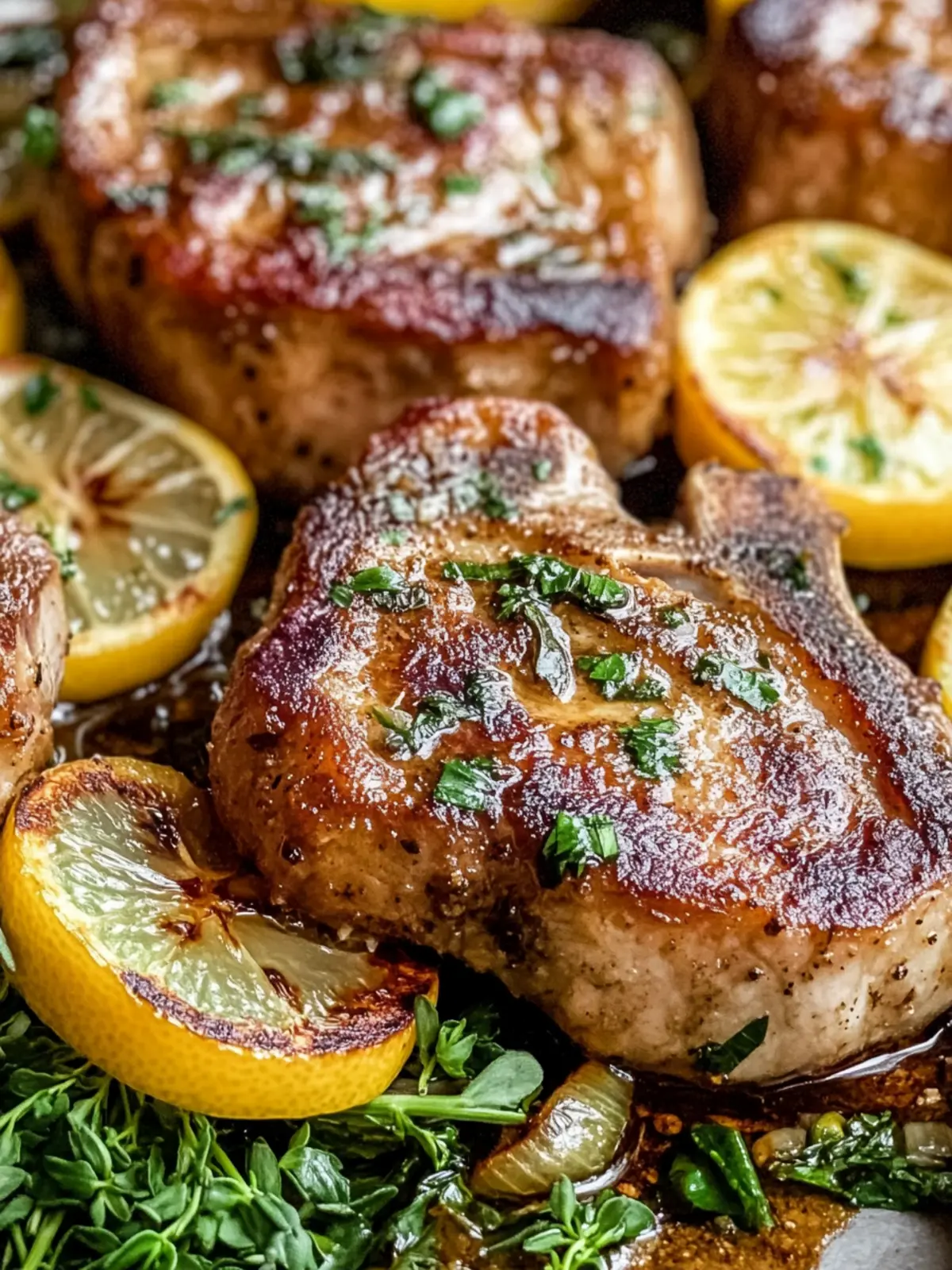 Easy Sheet Pan Lemon Garlic Pork Chops Recipe for Busy Nights 4 Sheet Pan Lemon Garlic Pork Chops Recipe