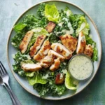 Kale and Romaine Chicken Caesar Salad: Heart-Healthy Delight 7 cardiac diet recipes Kale and Romaine Chicken Caesar Salad