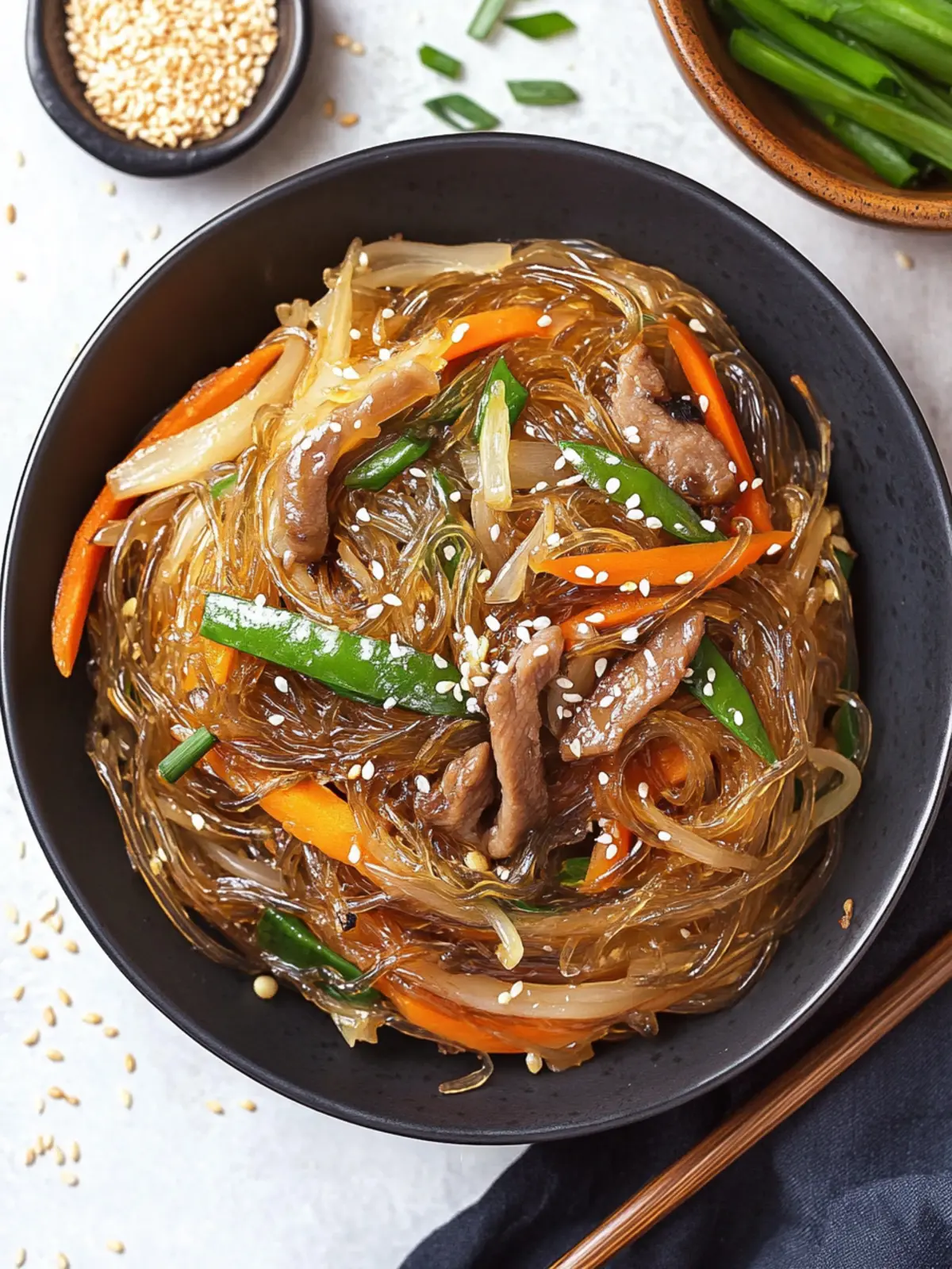 Irresistible Japchae: Master Korean Glass Noodle Stir Fry! 3 Japchae (Korean Glass Noodle Stir Fry)