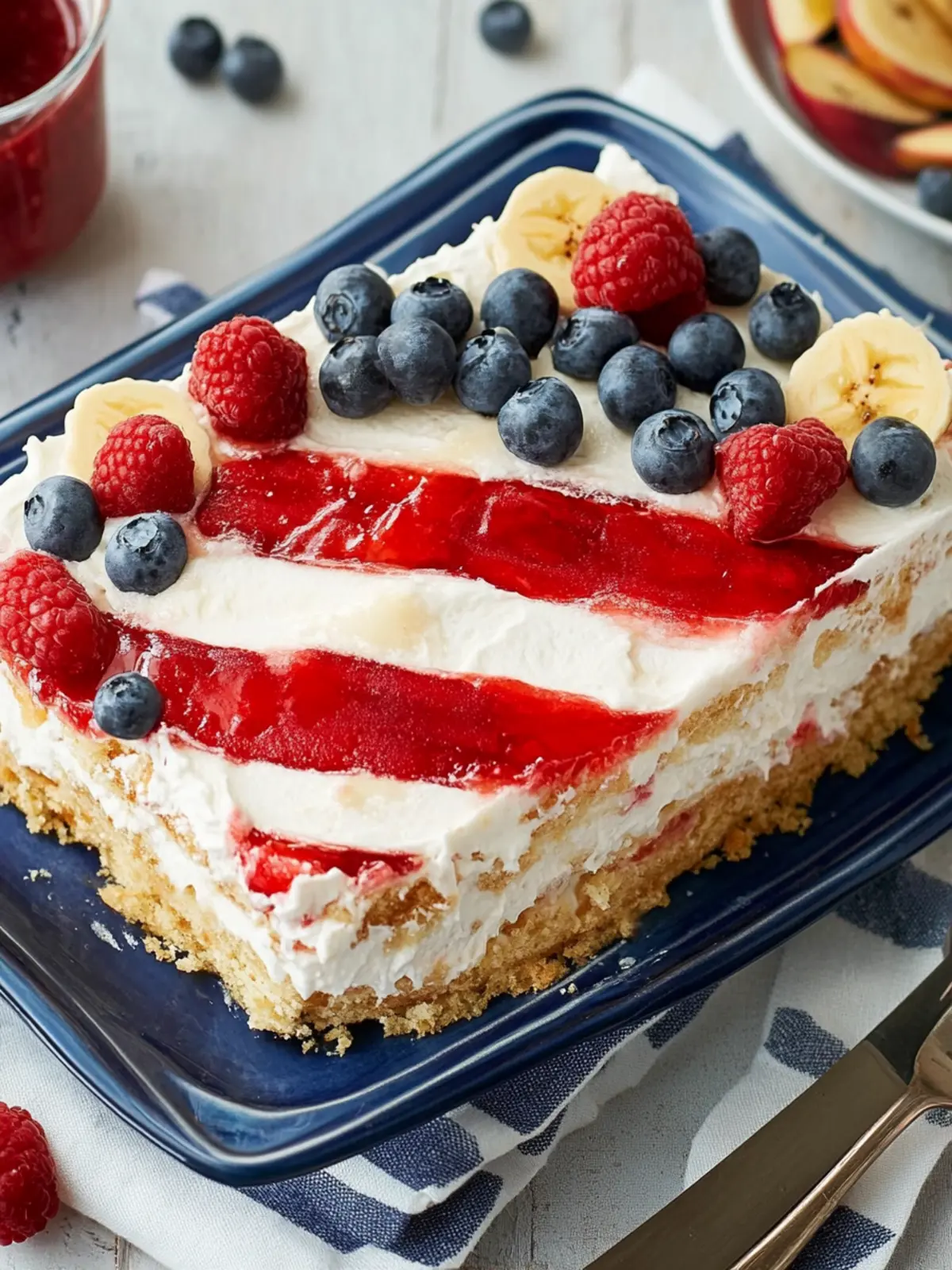 Celebrate with 4th of July Flag Icebox Cake & Banana Pudding 5 4th of July Flag Icebox Cake with Banana Pudding