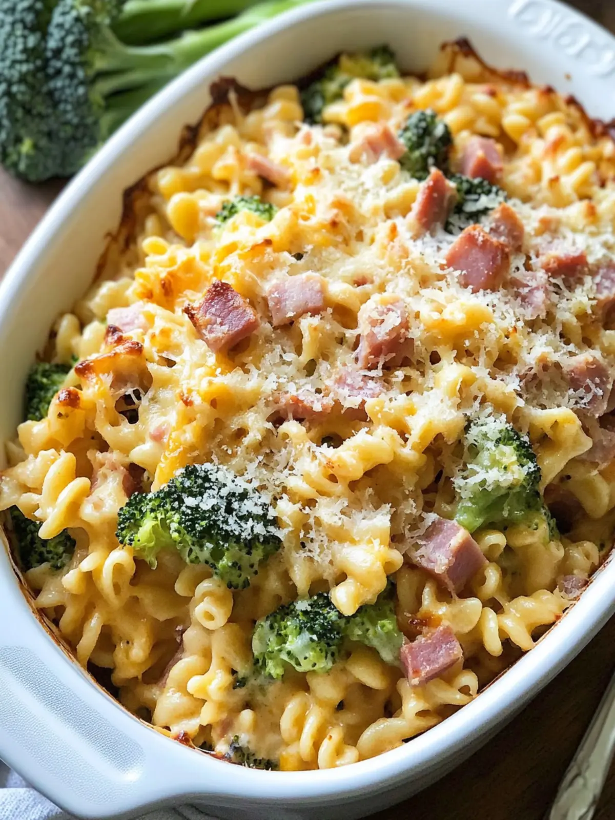 High Protein Broccoli Cheddar Ham Pasta Casserole Delight 2 High Protein Broccoli Cheddar Ham Pasta Casserole