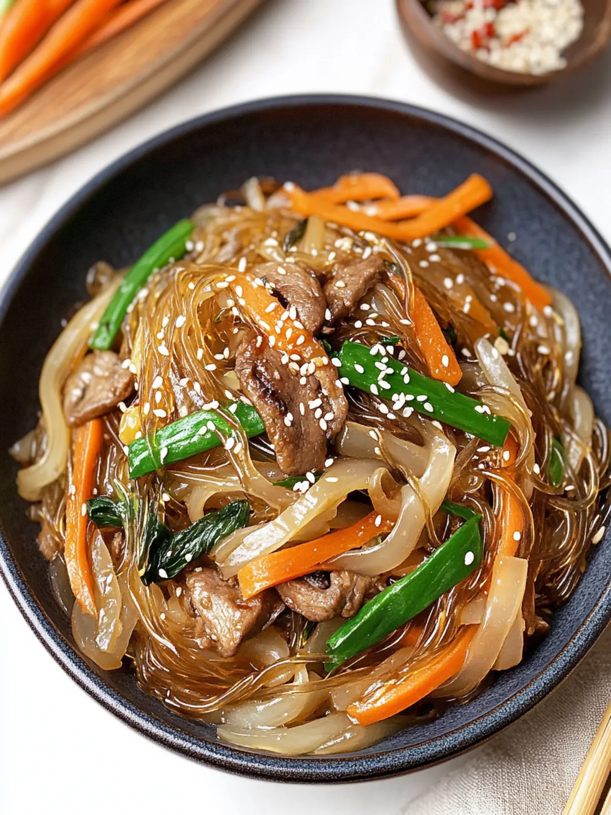 Irresistible Japchae: Master Korean Glass Noodle Stir Fry! 5 Japchae (Korean Glass Noodle Stir Fry)