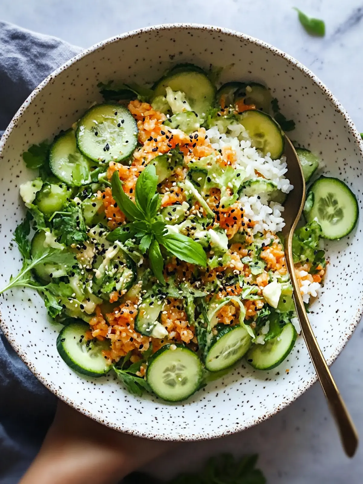 Crispy Rice Salad with Cucumbers and Herbs for Fresh Flavor 5 Crispy Rice Salad with Cucumbers and Herbs