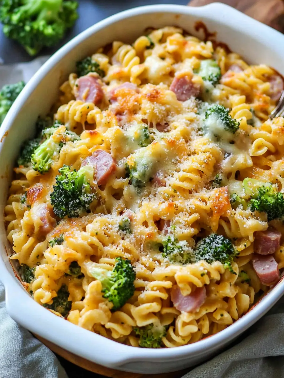High Protein Broccoli Cheddar Ham Pasta Casserole Delight 5 High Protein Broccoli Cheddar Ham Pasta Casserole