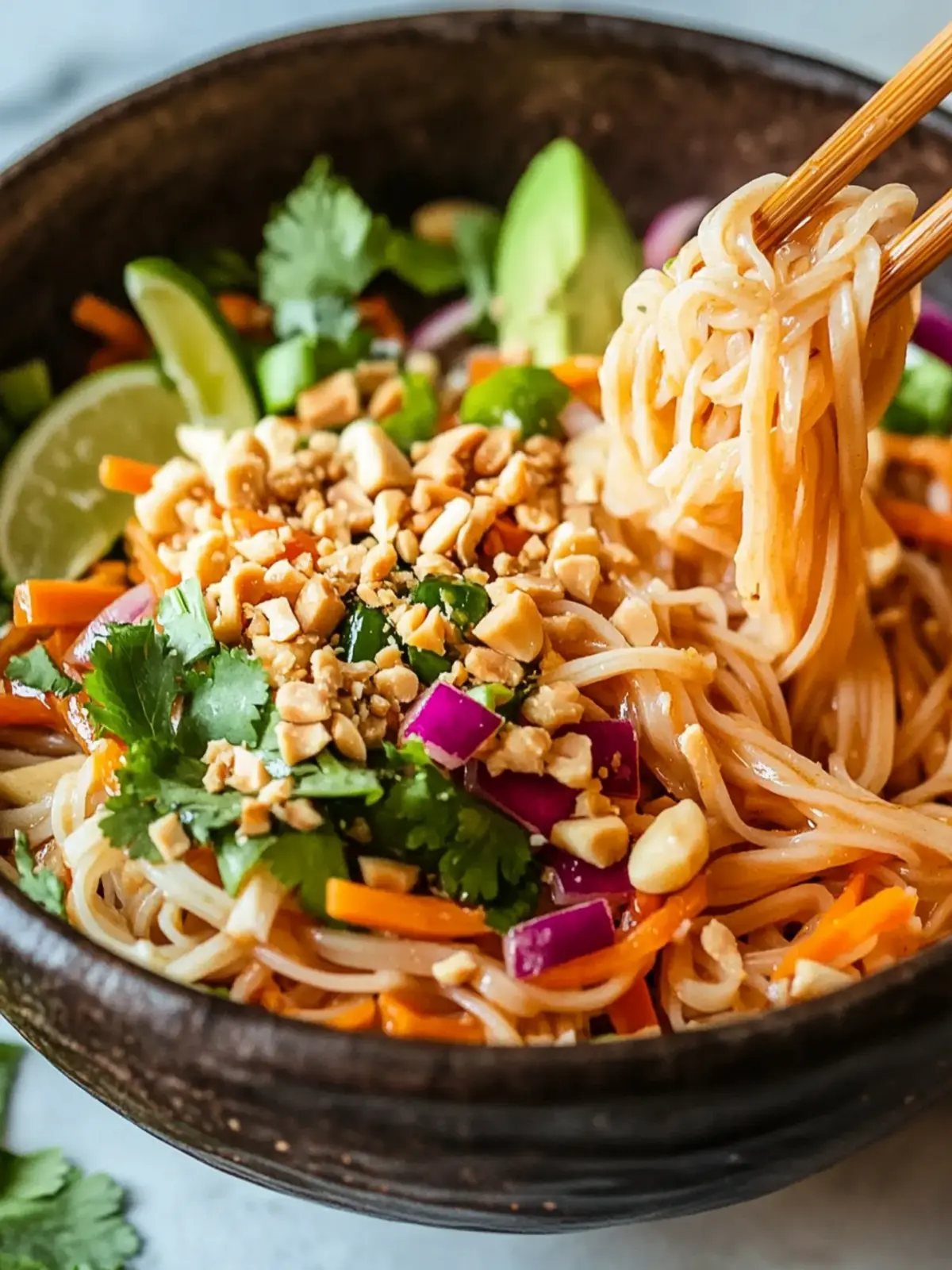Easy Thai Peanut Noodles Salad for Flavorful Freshness 3 thai peanut noodles salad