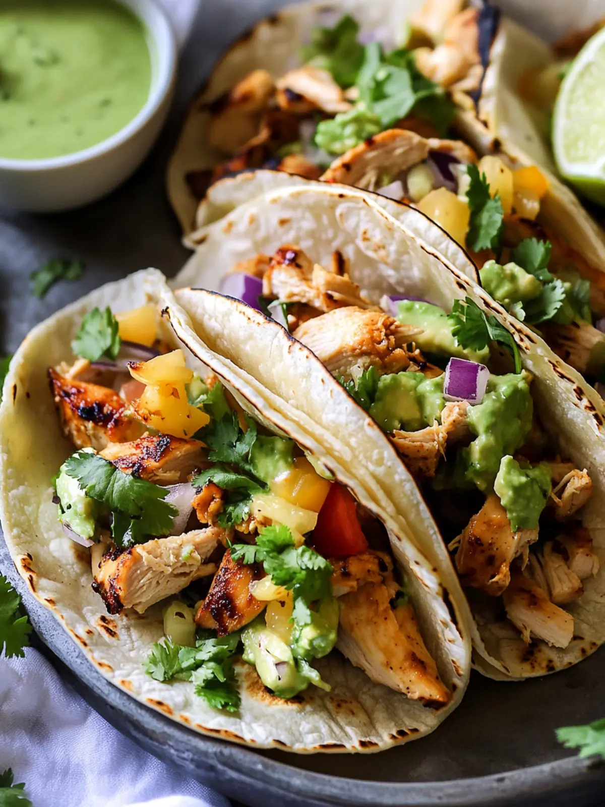 Freezer Meal Hawaiian Chicken Tacos for Easy Weeknight Dinners 5 Freezer Meal Hawaiian Chicken Tacos