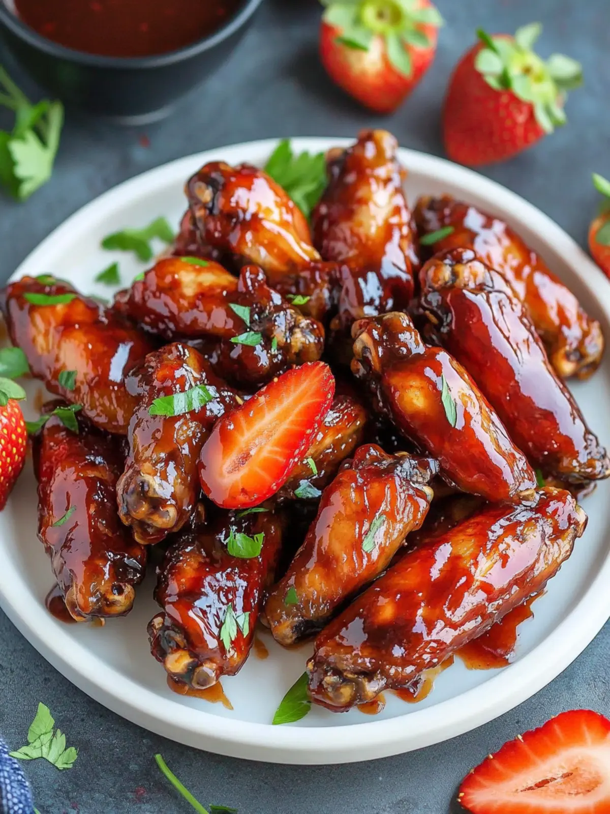 Sticky Strawberry Barbecue Hot Wings for Epic Flavor Fun 4 Sticky Strawberry Barbecue Hot Wings