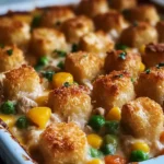Irresistible Cozy Chicken Pot Pie Tater Tot Casserole Recipe 6 Cozy Chicken Pot Pie Tater Tot Casserole