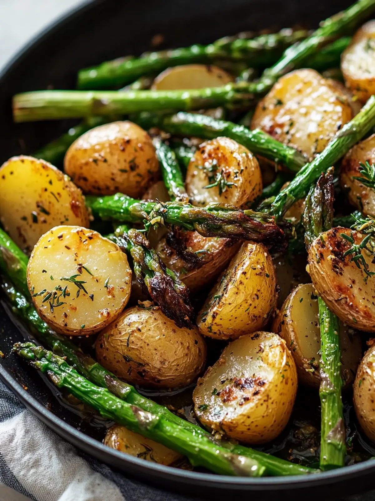 Elevate Dinner with One-Pan Garlic Potatoes & Asparagus 2 One-Pan Garlic Potatoes & Asparagus