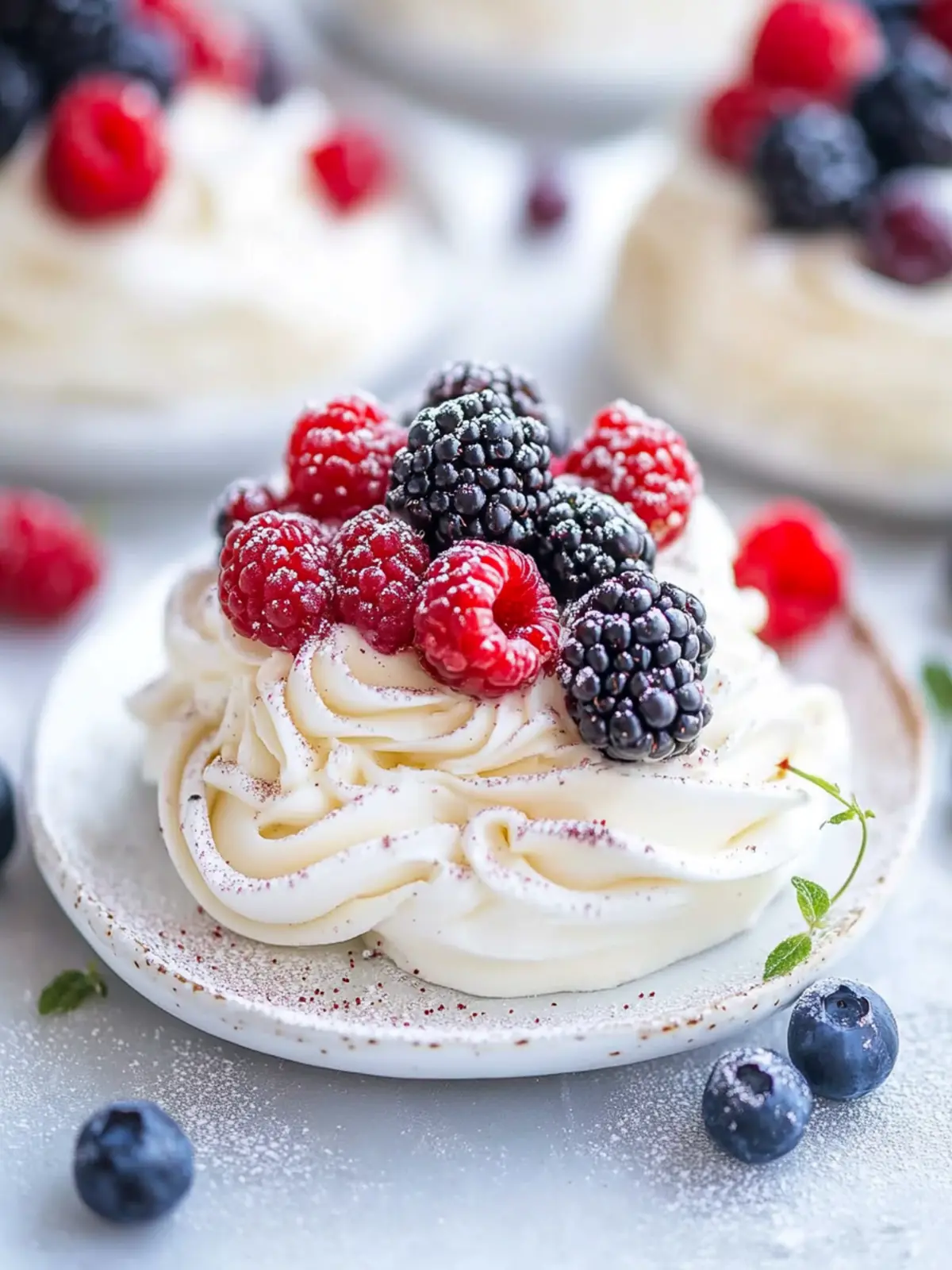 Delightful 4th of July Berries and Cream Meringue Nests 5 4th of July Berries and Cream Meringue Nests