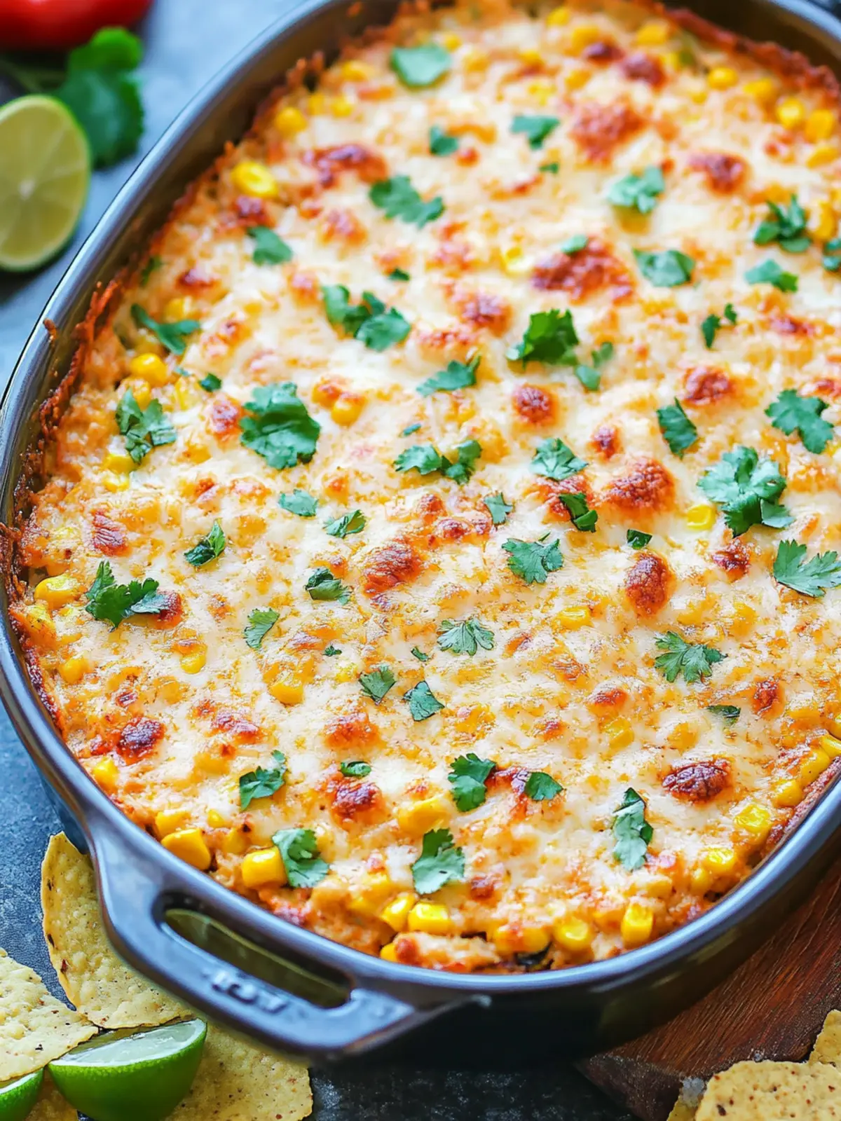 4th of July Cheesy Baked Mexican Street Corn Dip Delight 2 4th of July Cheesy Baked Mexican Street Corn Dip