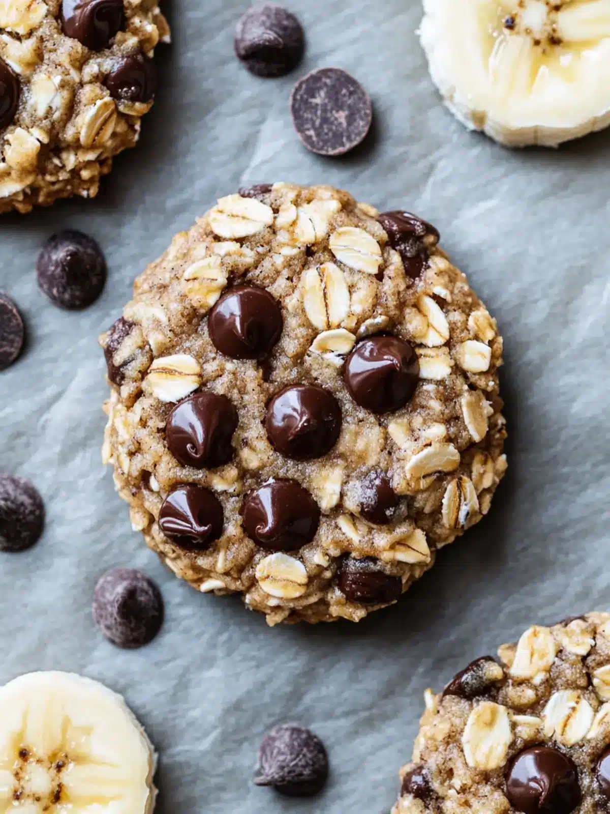 Delicious 3-Ingredient Banana Oatmeal Cookies with Chocolate Chips 2 3-Ingredient Banana Oatmeal Cookies (with chocolate chips!)