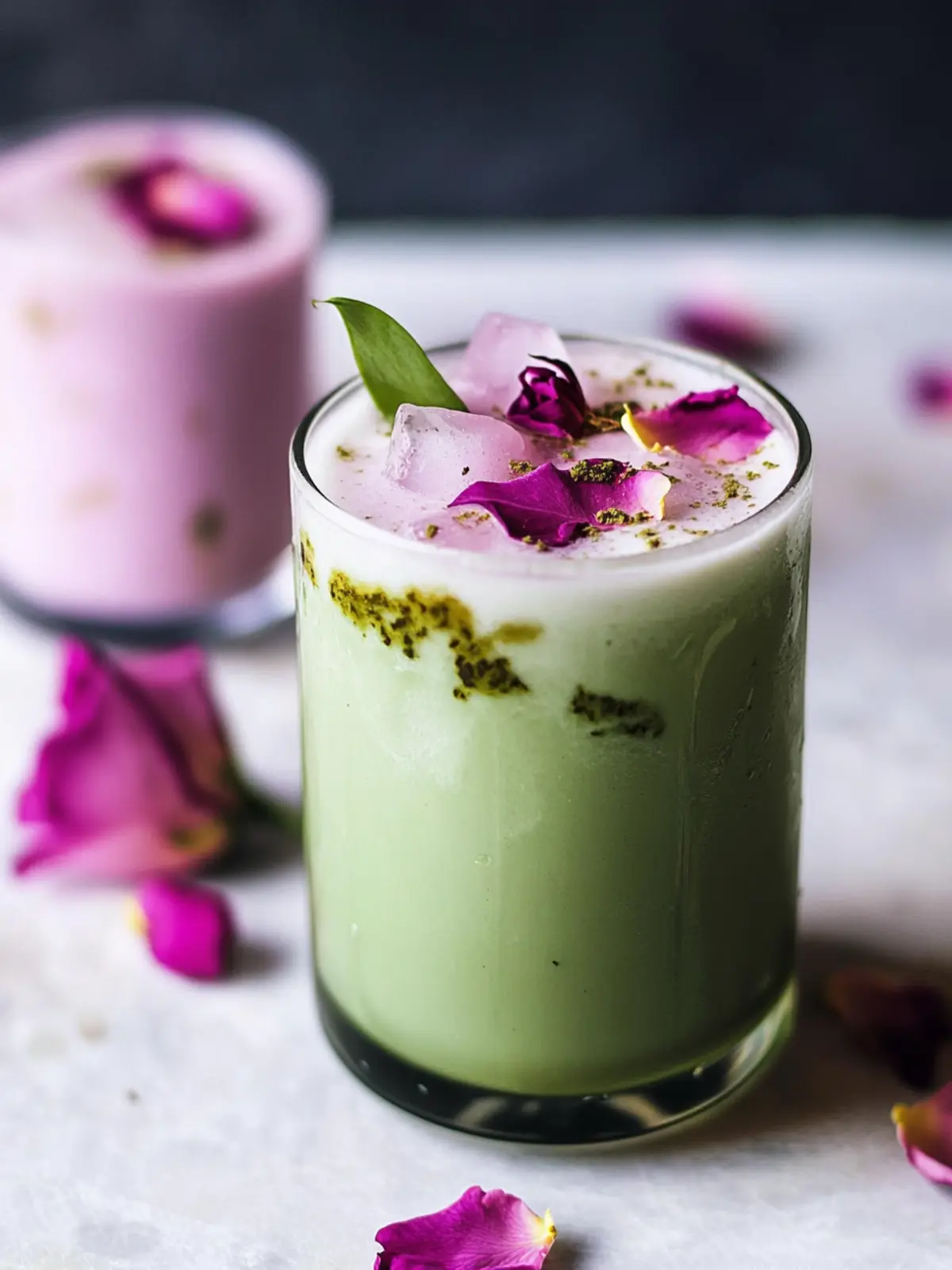 Iced Matcha Rose Latte: A Refreshing Sip of Serenity 2 Iced Matcha Rose Latte