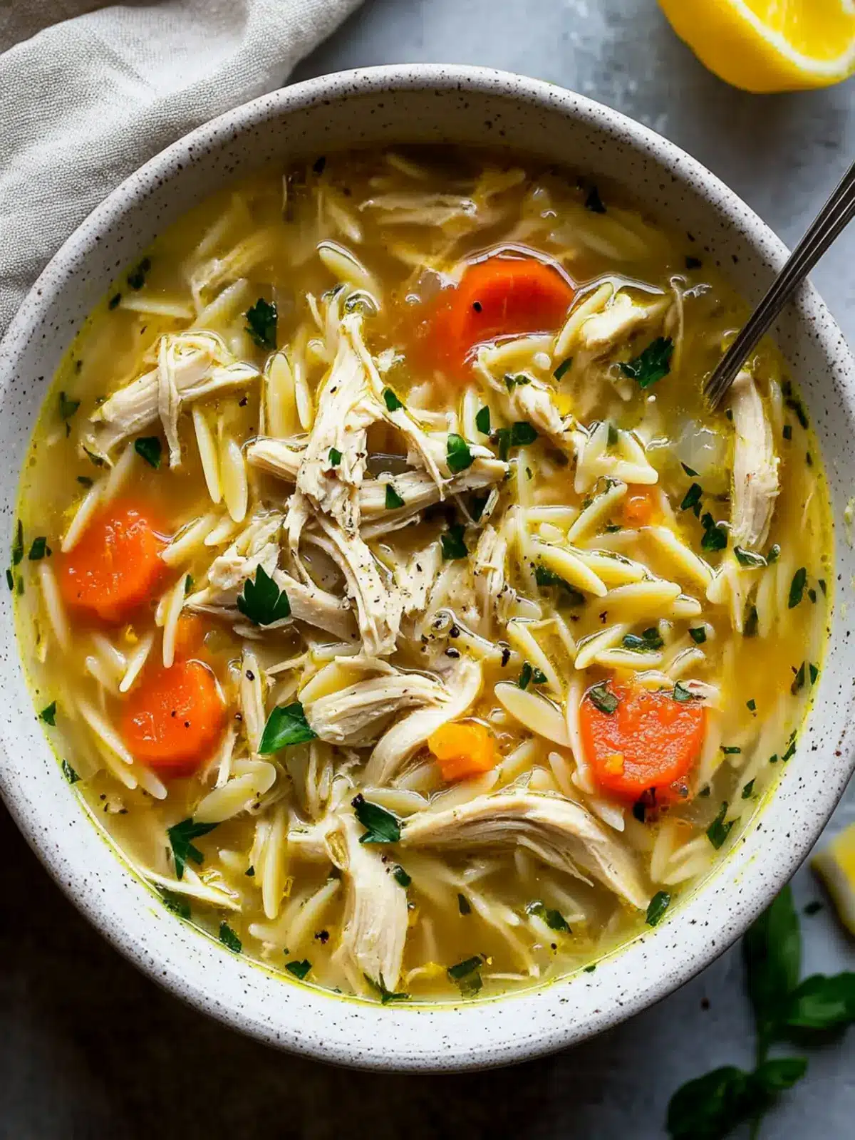 High Protein Crockpot Lemon Chicken Orzo Soup You’ll Love 4 High Protein Crockpot Lemon Chicken Orzo Soup