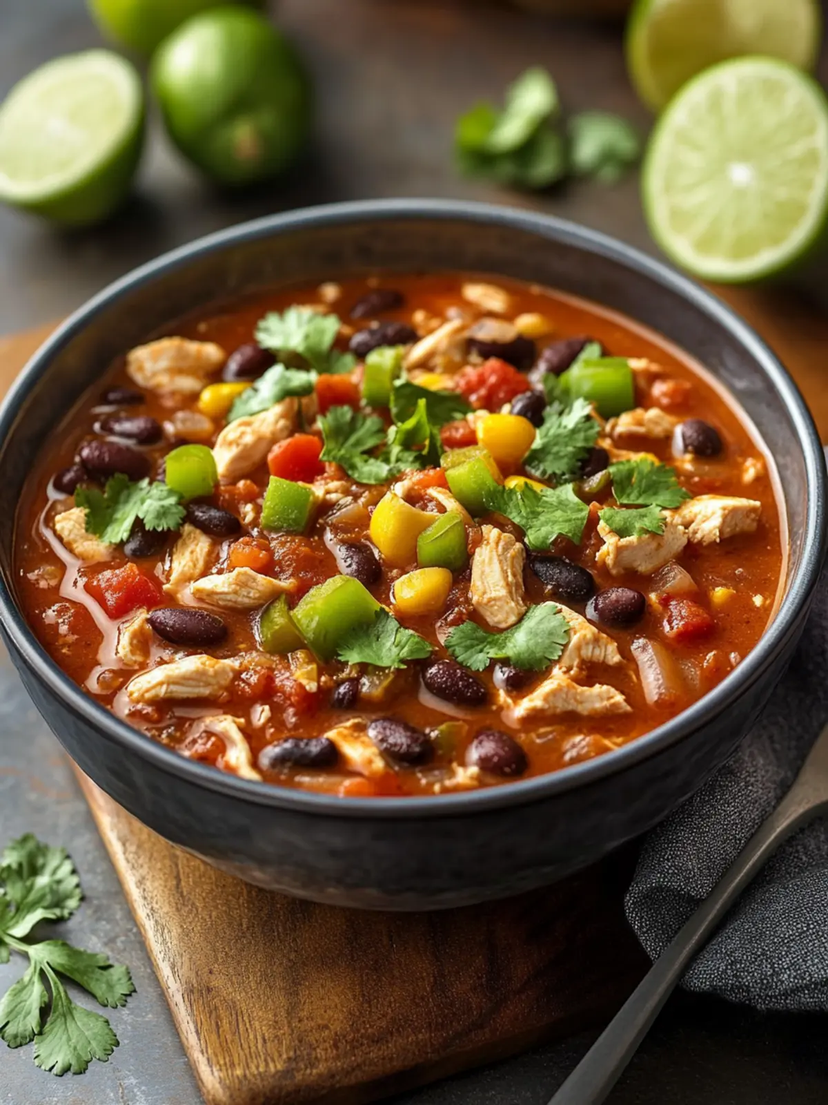 Low-Sodium Chicken Chili with Black Beans for Heart Health 5 cardiac diet recipes Low-Sodium Chicken Chili with Black Beans