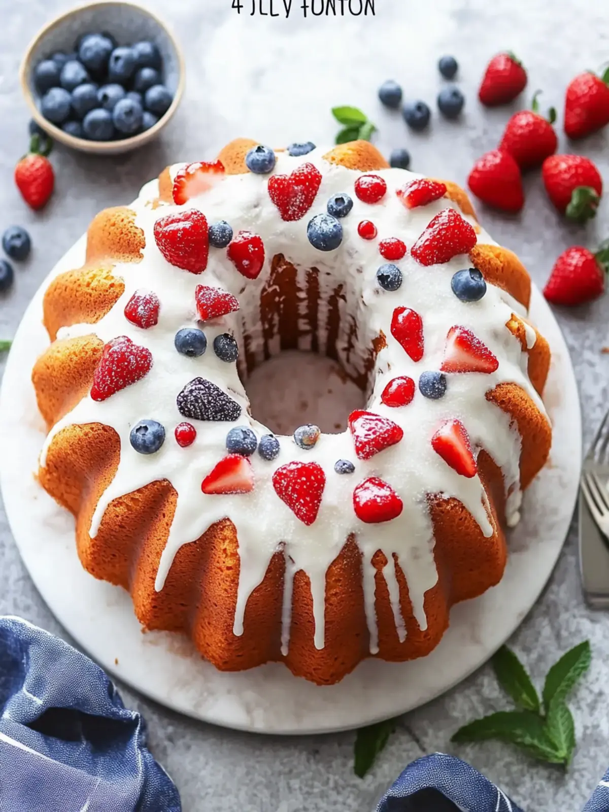 Delicious 4th of July Bundt Cake with Fun Sprinkles! 4 4th of July Bundt Cake