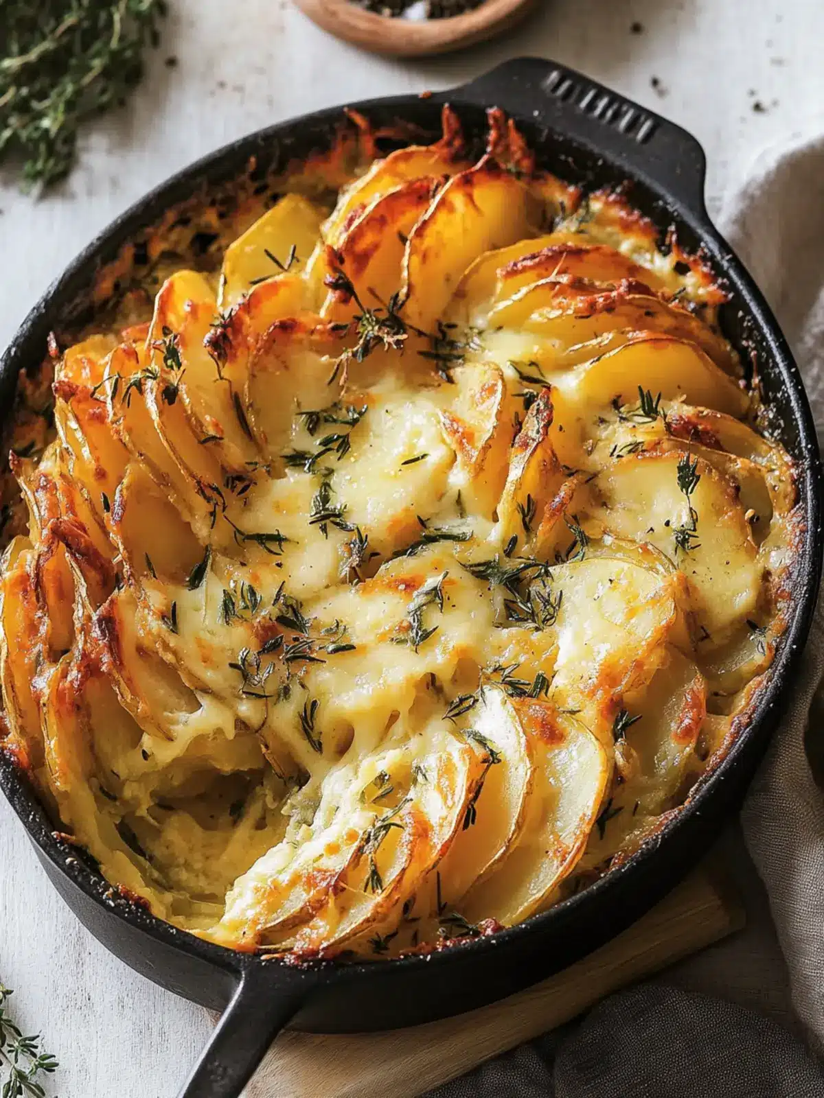 Cheese Herb Potato Gratin Side Dish to Wow Your Guests 2 Cheese Herb Potato Gratin Side Dish