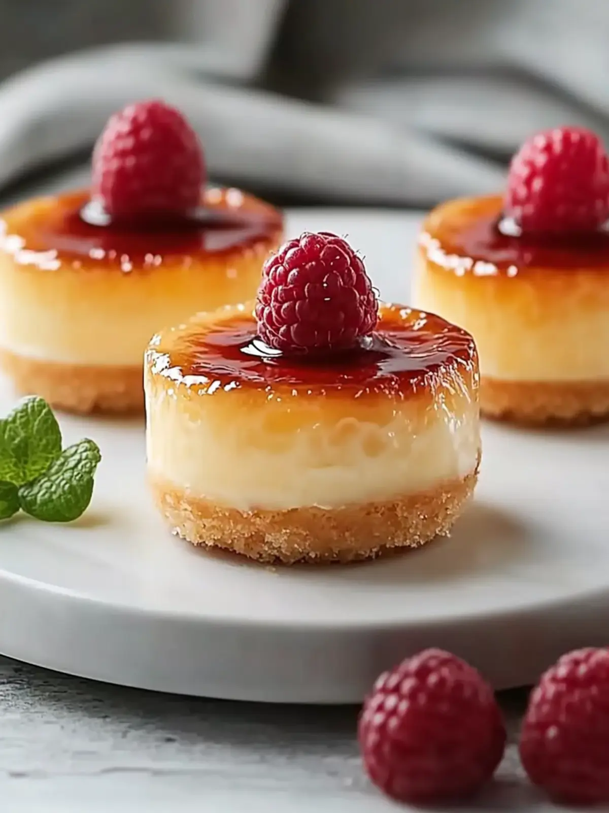 Sweet Mini Crème Brûlée Cheesecakes Recipe Delight at Home 3 Mini Crème Brûlée Cheesecakes Recipe Delight