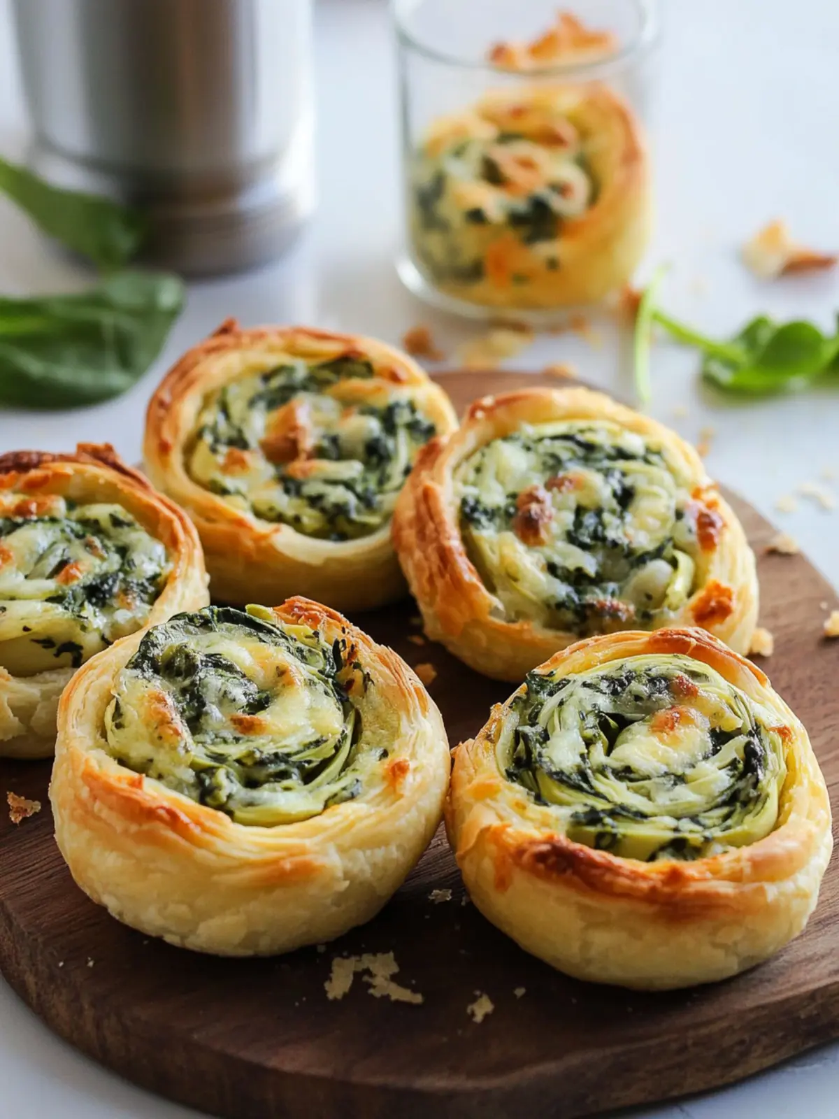 4th of July Spinach Artichoke Dip Pinwheels in Puff Pastry 2 4th of July Spinach Artichoke Dip Pinwheels With Puff Pastry