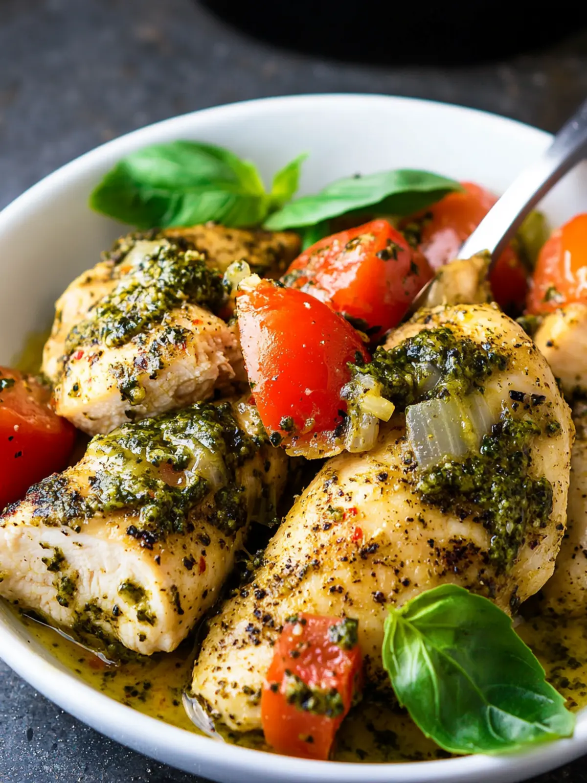 High Protein Crockpot Pesto Chicken for Effortless Meals 3 High protien Crockpot Pesto Chicken