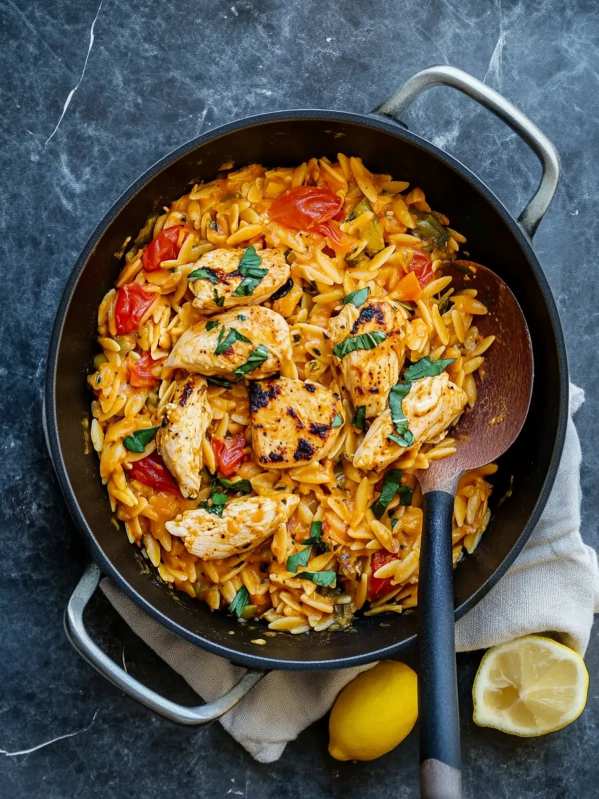 Spicy Cajun Chicken Orzo: A Creamy One-Pan Delight 4 Cajun Chicken Orzo