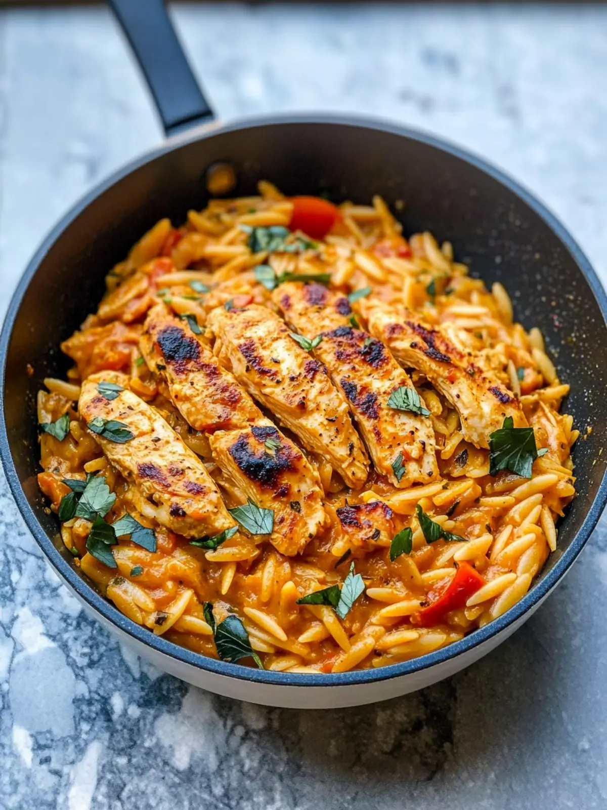 Spicy Cajun Chicken Orzo: A Creamy One-Pan Delight 2 Cajun Chicken Orzo