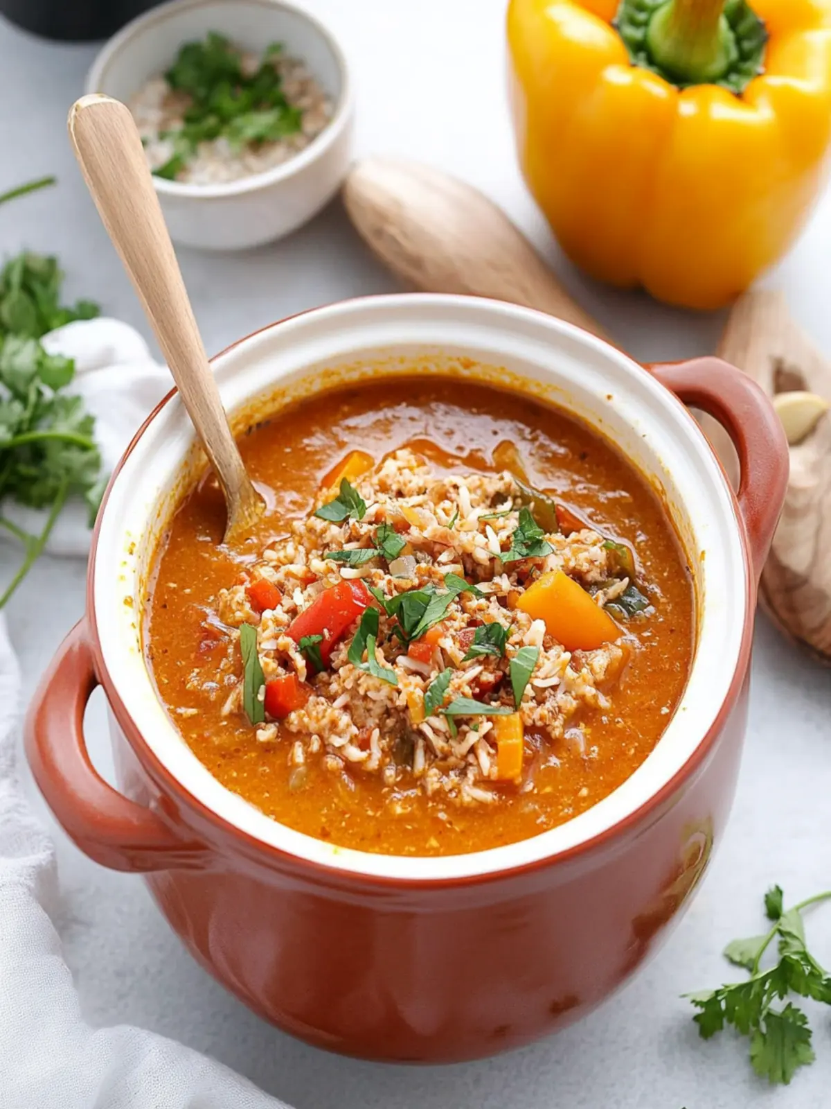 Heavenly Crockpot Stuffed Pepper Soup for Cozy Nights 3 Crockpot Stuffed Pepper Soup