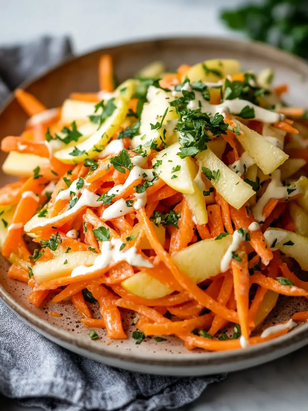 Delicious Crunchy Apple Carrot Salad with Creamy Citrus Dressing 4 Crunchy Apple Carrot Salad with Creamy Citrus Dressing