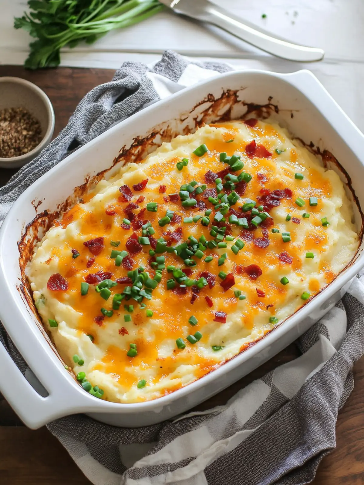 Indulge in Comfort: Loaded Mashed Potato Casserole Delight 3 Loaded Mashed Potato Casserole