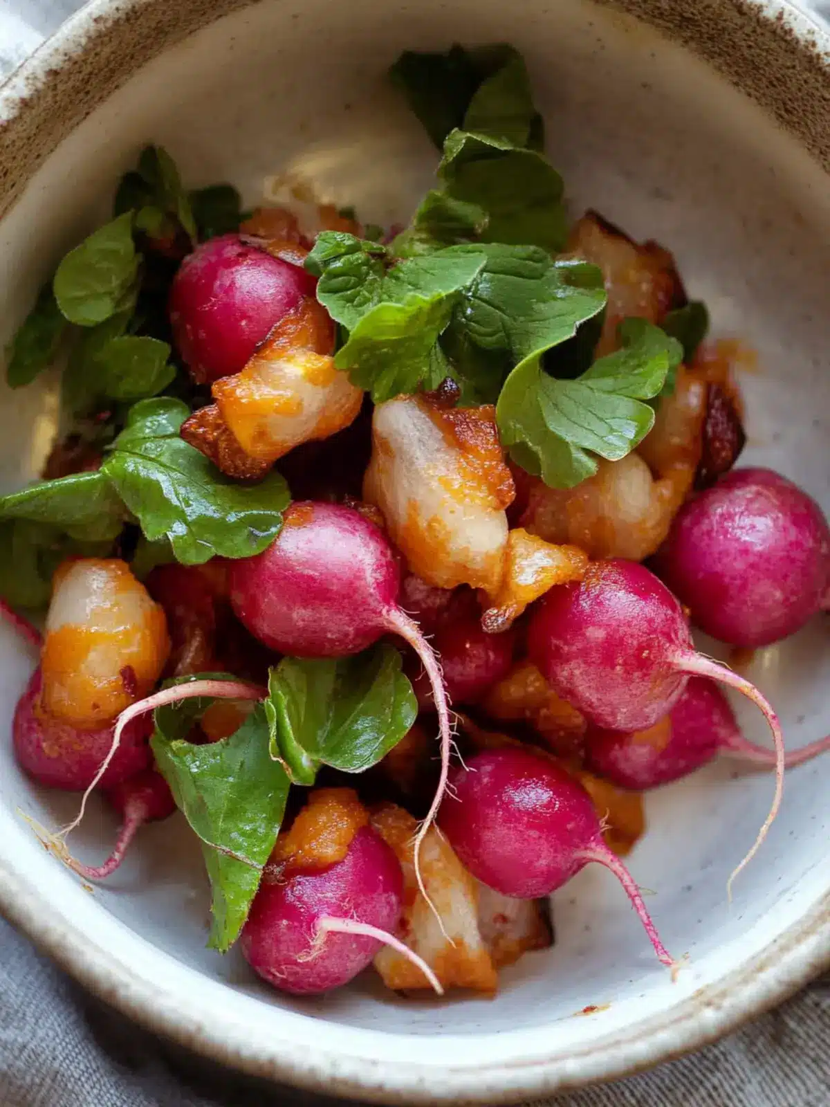 Loaded Roasted Radishes with Cheese and Bacon Bliss 3 Loaded Roasted Radishes