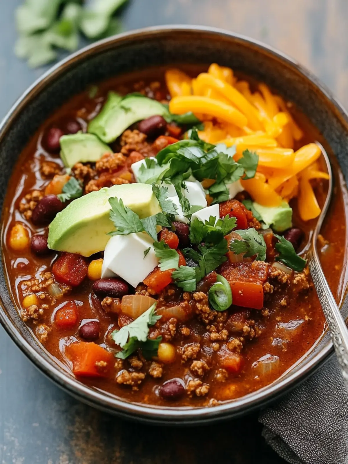 Hearty Healthy Chili with Ground Beef and Extra Veggies! 3 Healthy Chili with Ground Beef (No Bean, Extra Veggies!)