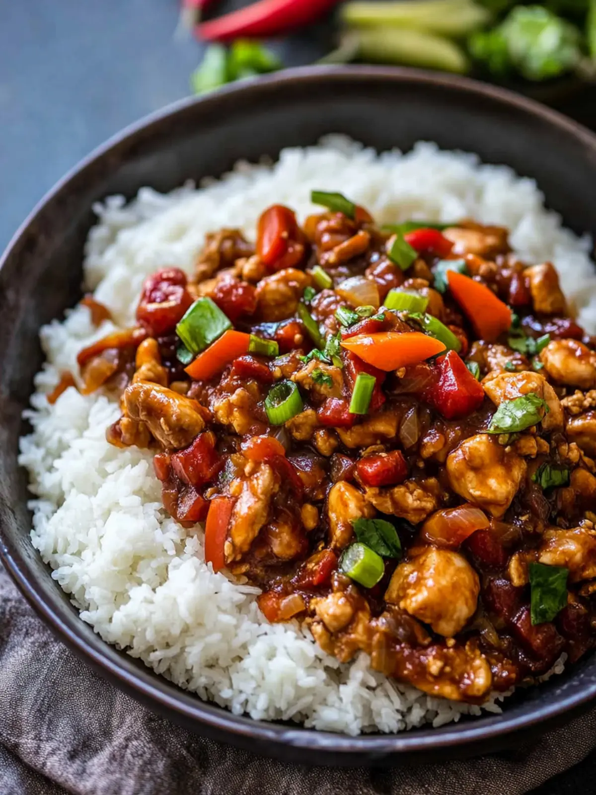 Savory Ground Kung Pao Chicken in Just One Pan! 2 Ground Kung Pao Chicken (1 Pan!)