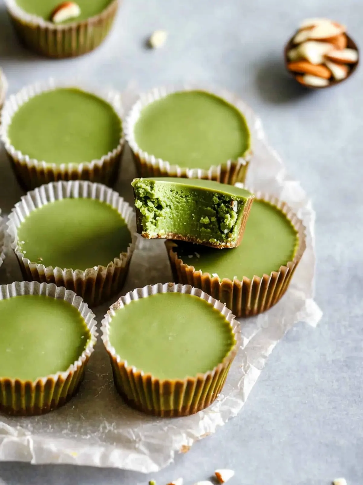 Delicious Matcha Coconut Almond Butter Cups You’ll Love 5 Matcha Coconut Almond Butter Cups