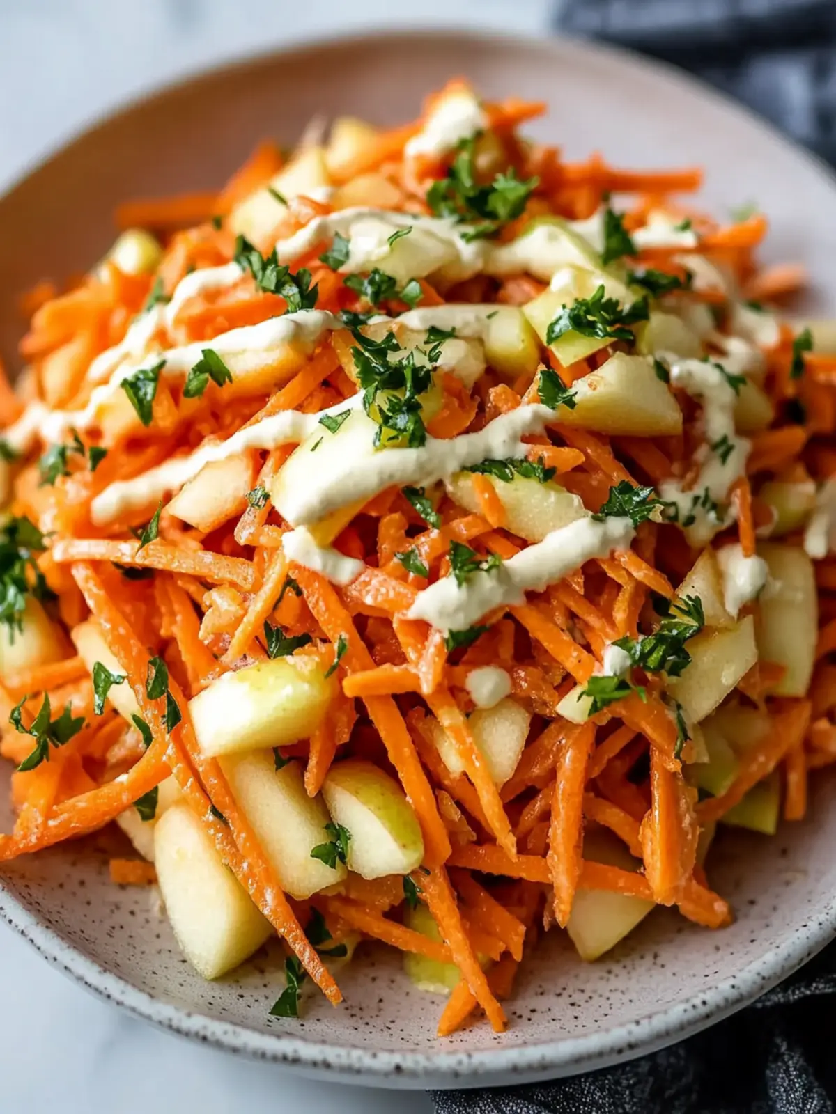 Delicious Crunchy Apple Carrot Salad with Creamy Citrus Dressing 3 Crunchy Apple Carrot Salad with Creamy Citrus Dressing