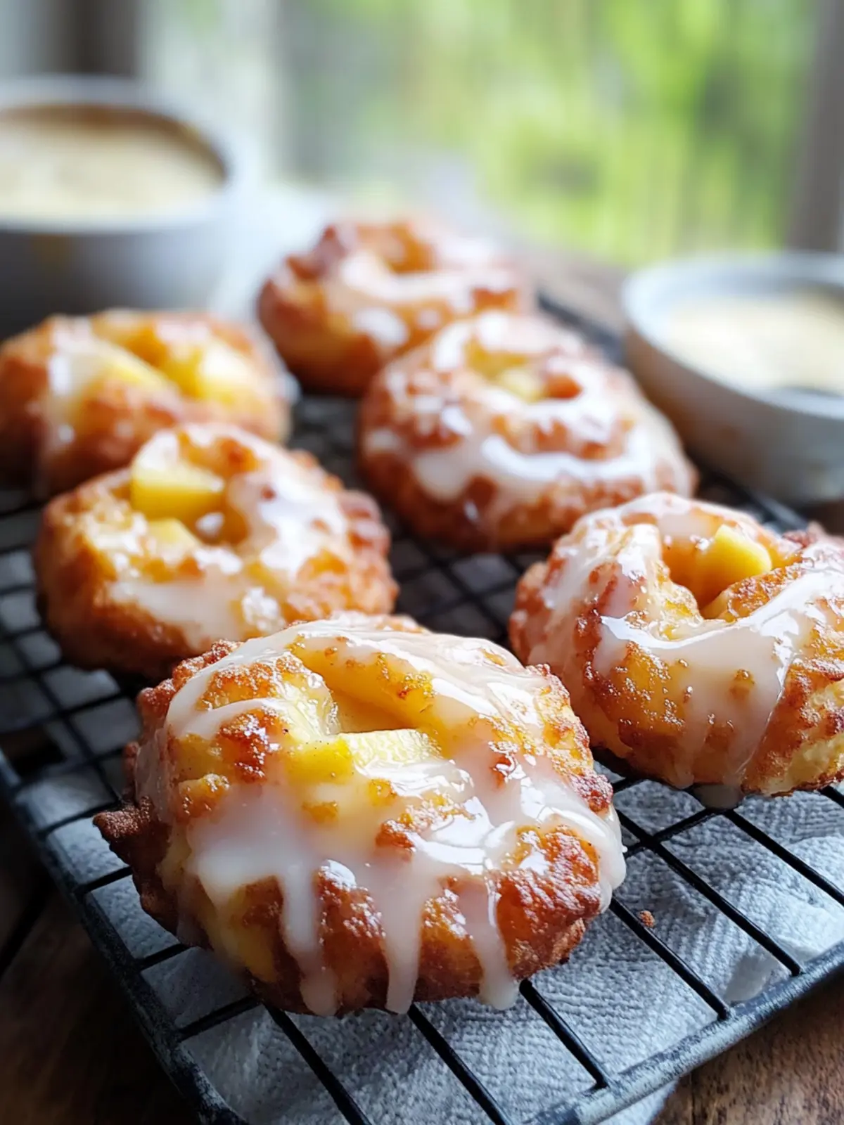Delicious Baked Apple Fritters with Glaze for Guilt-Free Indulgence 4 Baked Apple Fritters with Glaze