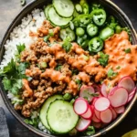 Delicious Ground Turkey Rice Bowls with Bang Bang Sauce Easy and Fast 6 Ground Turkey Rice Bowls Bang Bang Sauce Easy and Fast