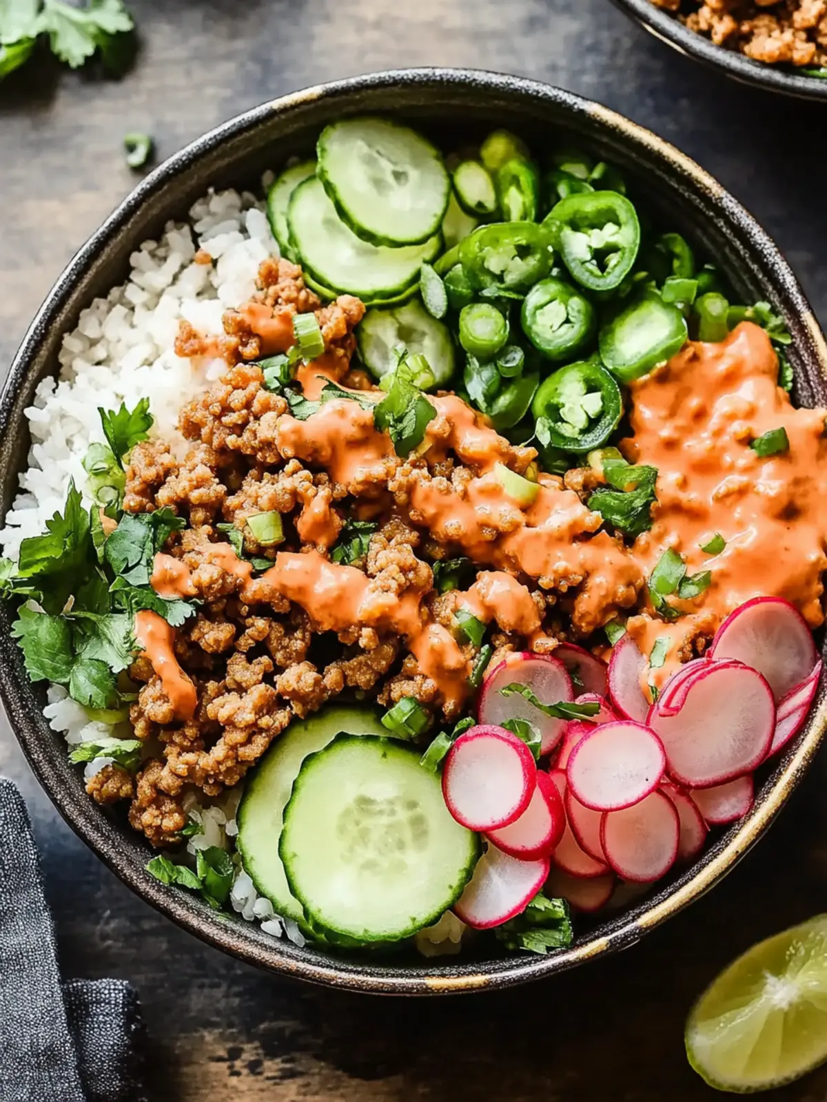 Delicious Ground Turkey Rice Bowls with Bang Bang Sauce Easy and Fast 5 Ground Turkey Rice Bowls Bang Bang Sauce Easy and Fast