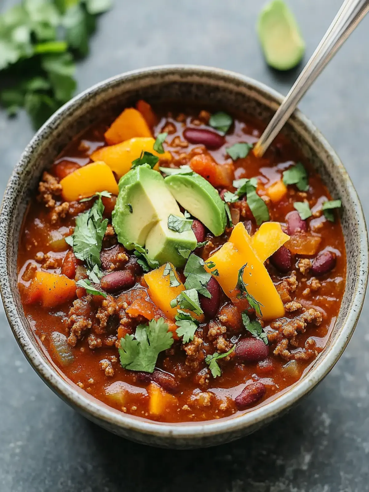 Hearty Healthy Chili with Ground Beef and Extra Veggies! 5 Healthy Chili with Ground Beef (No Bean, Extra Veggies!)