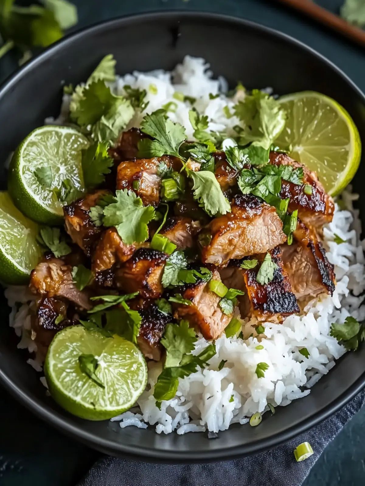 Ginger Lime Pork with Coconut Rice Easy Dinner Recipe Bliss 4 Ginger Lime Pork with Coconut Rice Easy Dinner Recipe