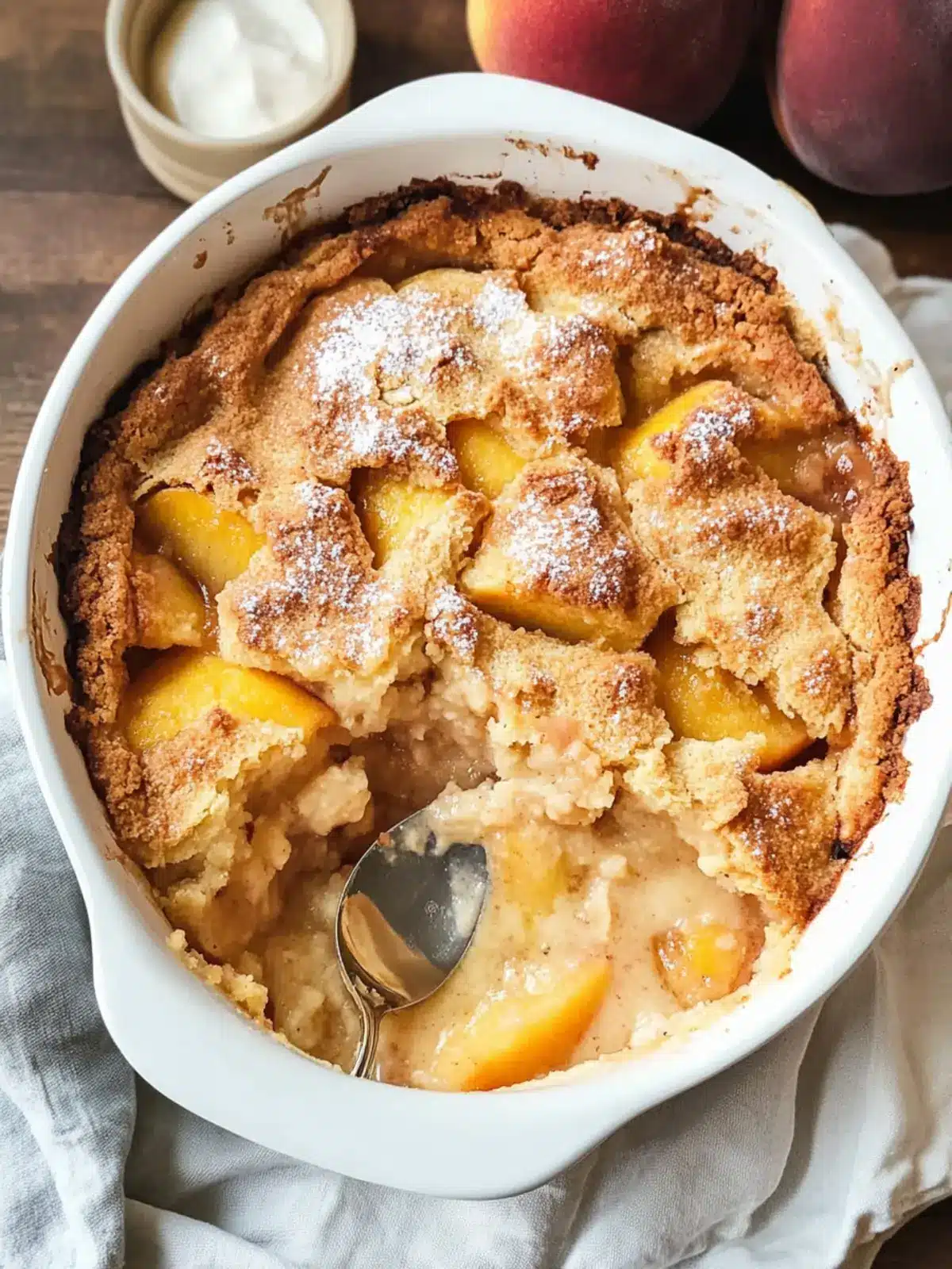 Easy 3 Ingredient Peach Cobbler W/ Cake Mix for Cozy Nights 3 3 Ingredient Peach Cobbler (W/ Cake Mix)