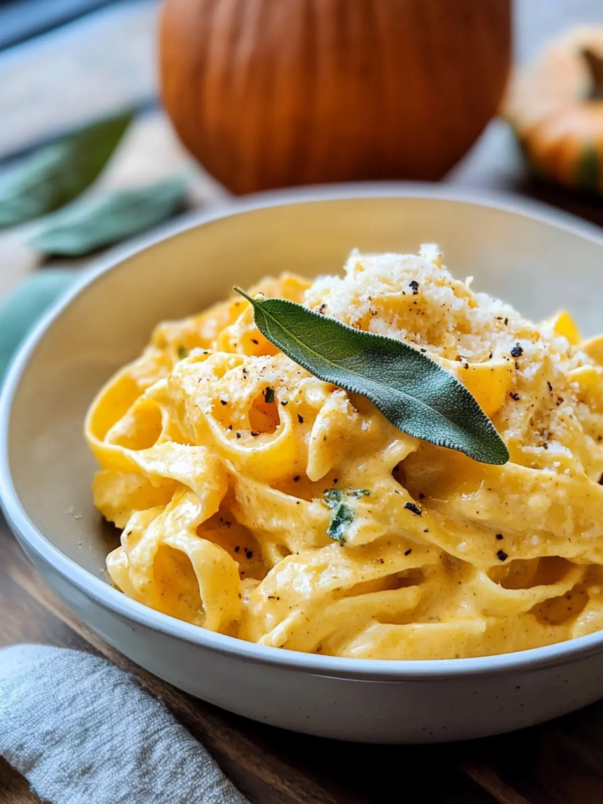 Creamy Pumpkin Alfredo Pasta with Sage You'll Crave 3 Pumpkin Alfredo Pasta with Sage