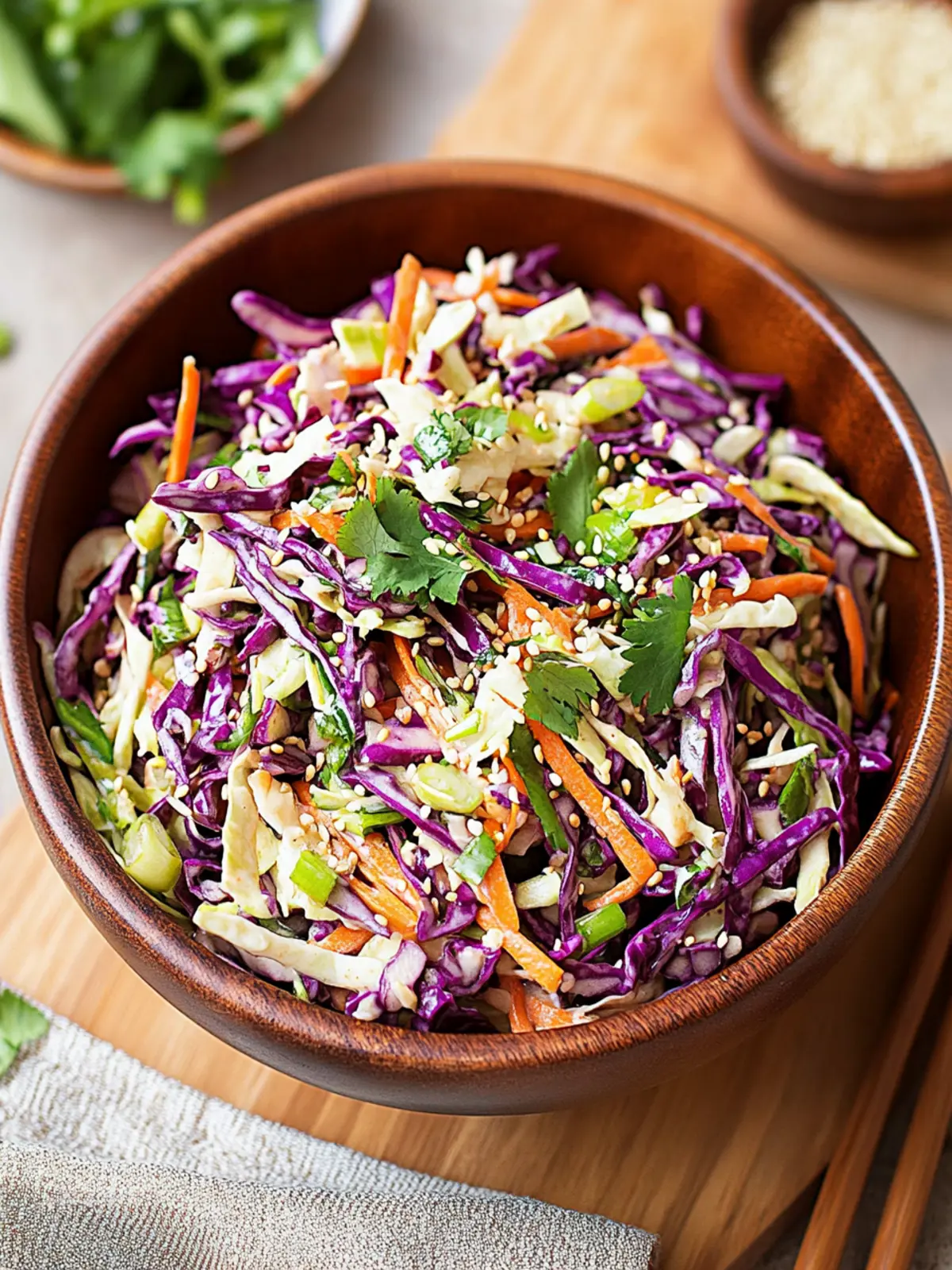 Crunchy Asian Coleslaw with Ginger Dressing You'll Love 4 Crunchy Asian Coleslaw with Ginger Dressing