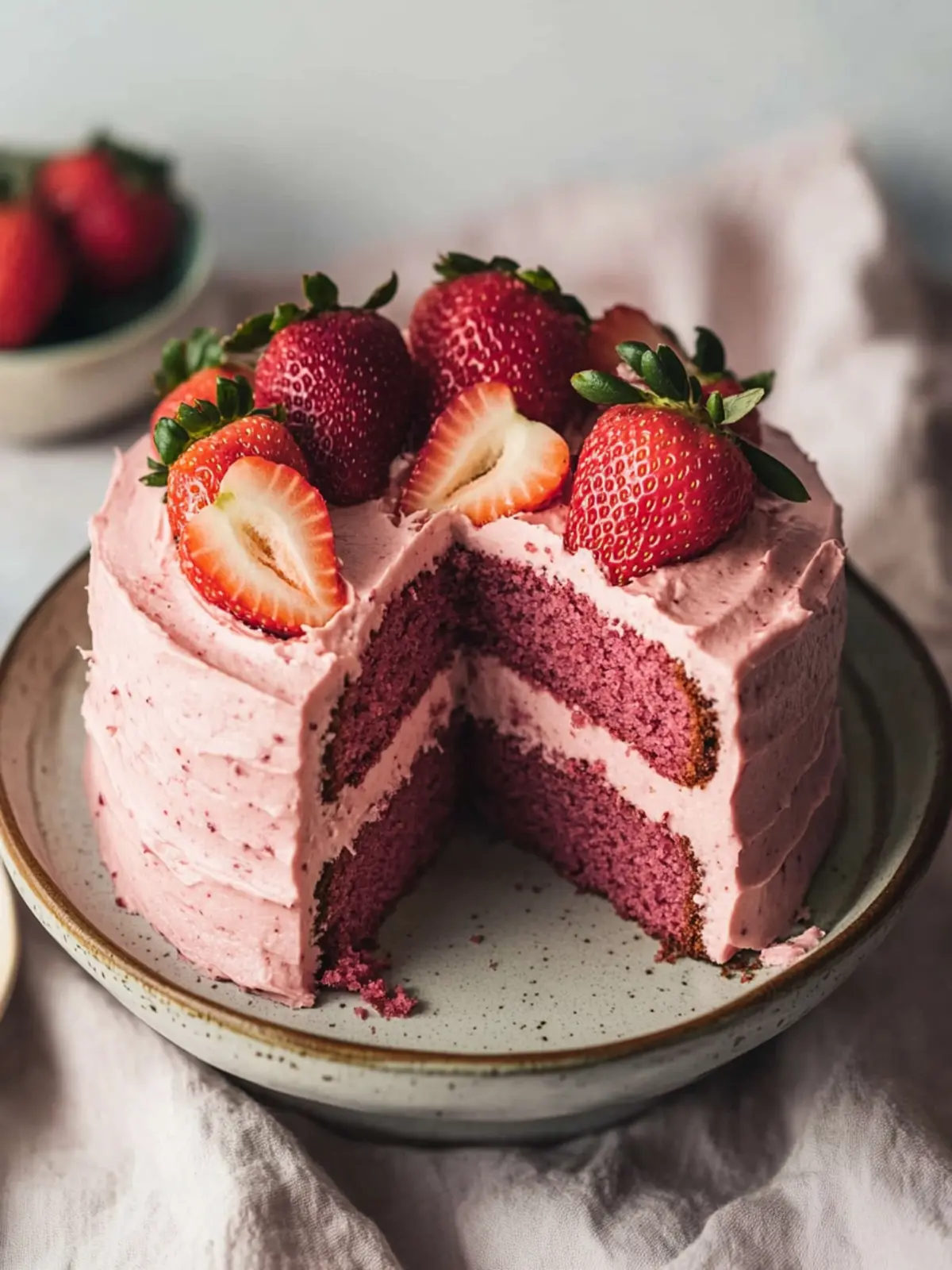 Small-batch Vegan Strawberry Cake for Sweet Summer Moments 2 Small-batch Vegan Strawberry Cake