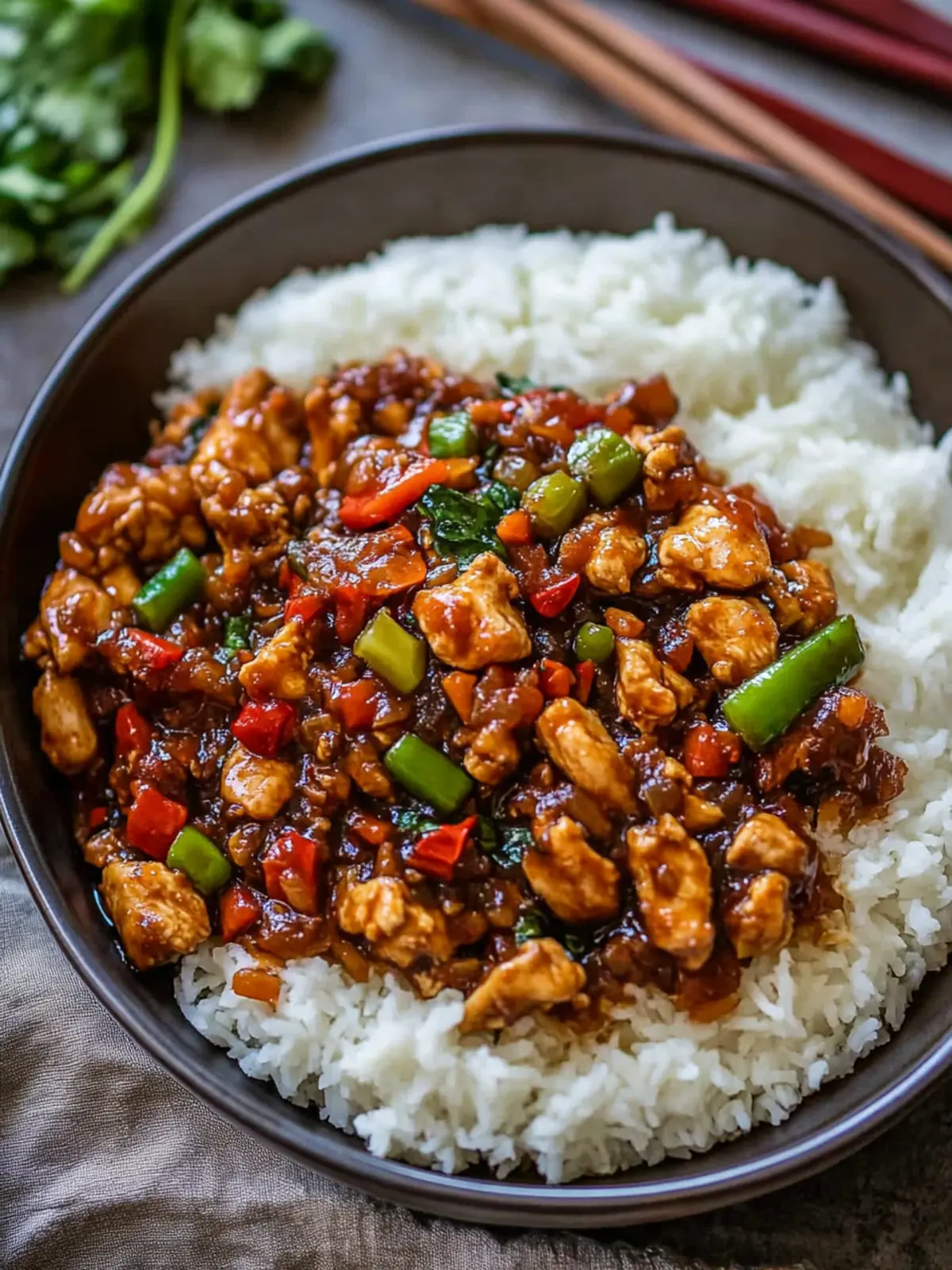 Savory Ground Kung Pao Chicken in Just One Pan! 3 Ground Kung Pao Chicken (1 Pan!)