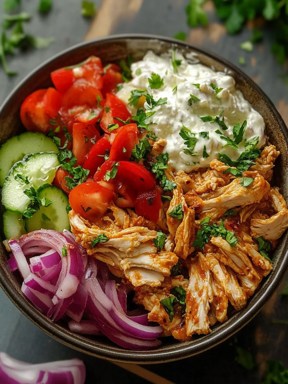 Wholesome High Protein Crockpot Chicken Shawarma Bowl Delight 3 High protien Crockpot Chicken Shawarma Bowl