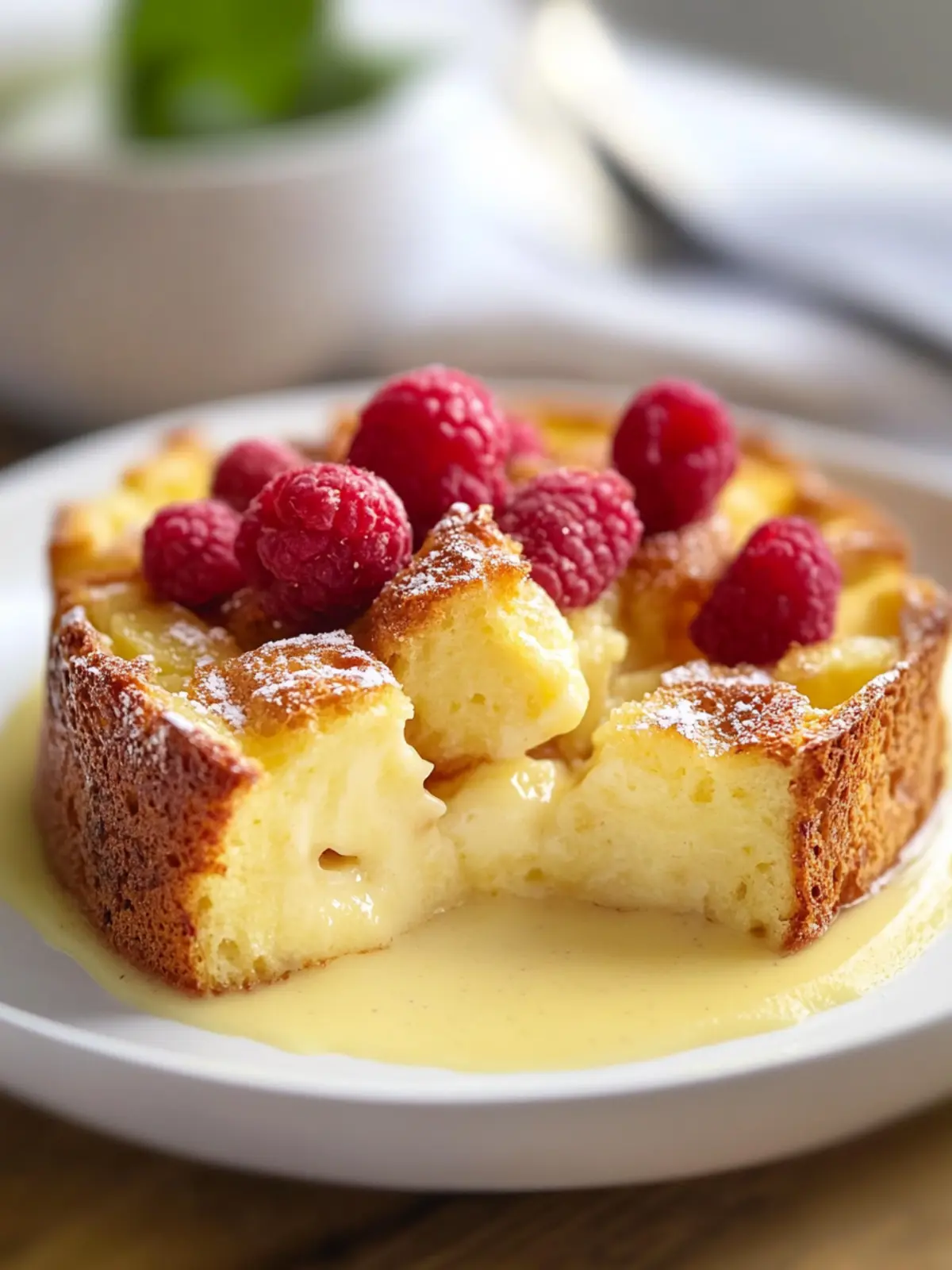 Rich & Creamy Custard Bread Pudding with Vanilla Sauce Delight 2 Custard Bread Pudding with Vanilla Sauce (Rich & Creamy!)