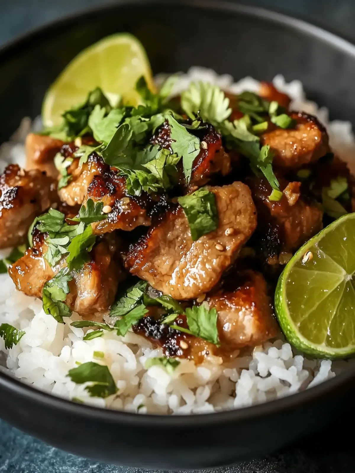 Ginger Lime Pork with Coconut Rice Easy Dinner Recipe Bliss 3 Ginger Lime Pork with Coconut Rice Easy Dinner Recipe