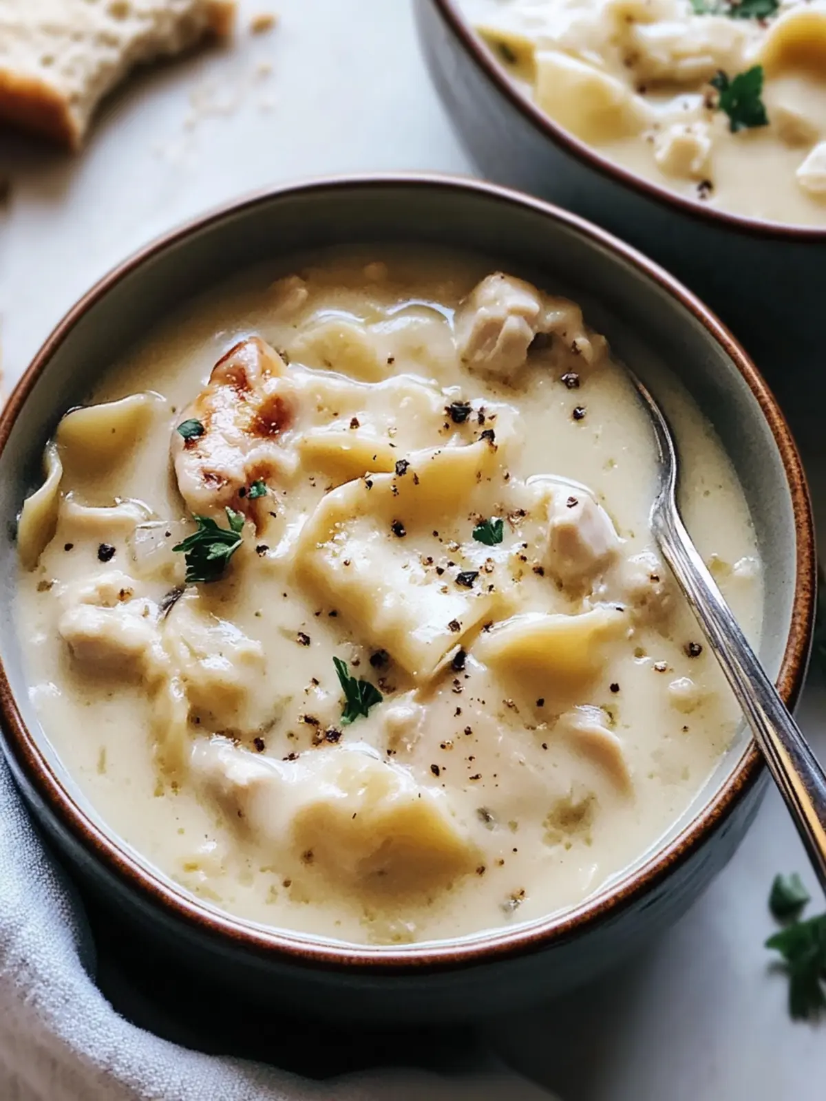 Roasted Garlic White Chicken Lasagna Soup You’ll Crave Daily 3 Roasted Garlic White Chicken Lasagna Soup