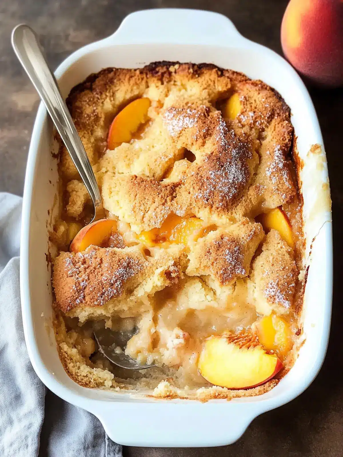 Easy 3 Ingredient Peach Cobbler W/ Cake Mix for Cozy Nights 2 3 Ingredient Peach Cobbler (W/ Cake Mix)